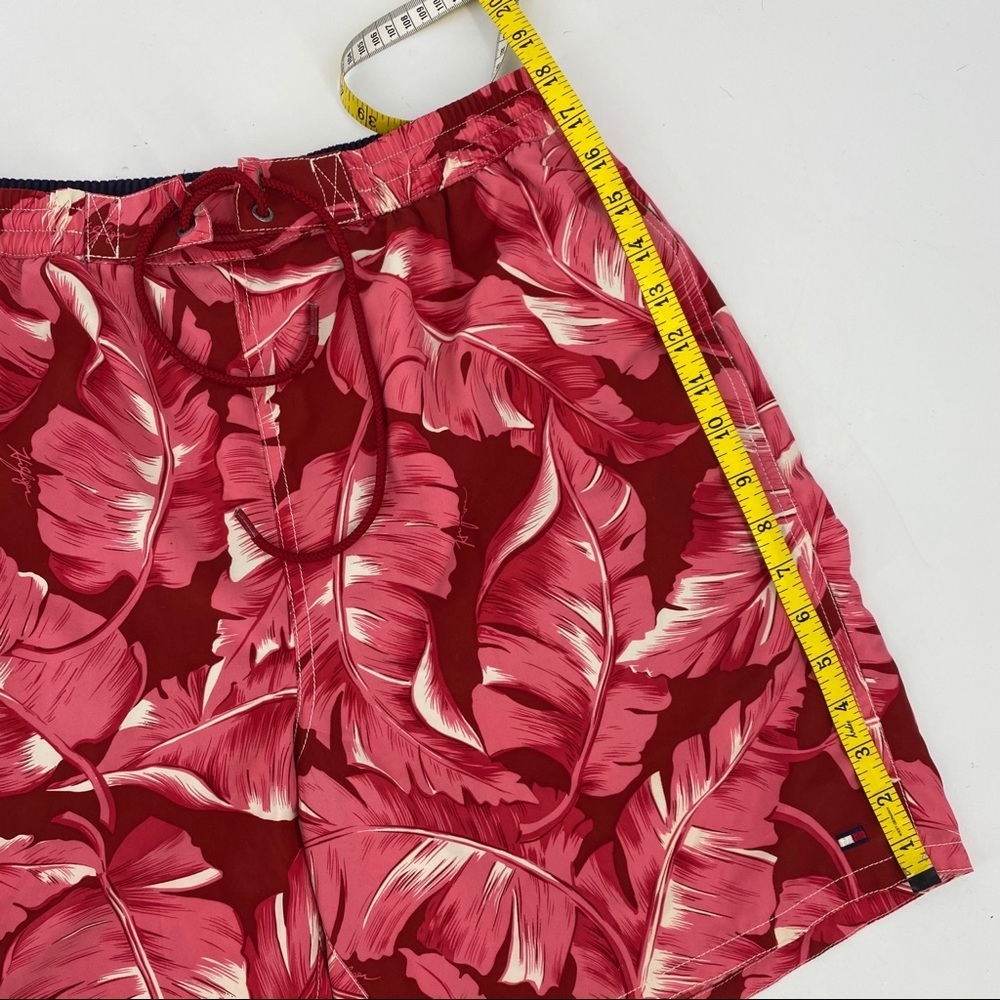 Tommy Hilfiger Vibrant Red Tropical Island Board Shorts Sz 30 Sz Medium #A9 - Picture 8 of 8